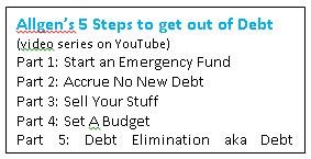 Allgen’s 5 steps to get out of debt