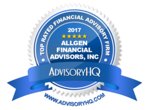 2017 AdvisoryHQ Top Rated Financial Advisory Firm