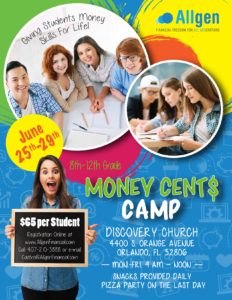 MoneyCent$ Camp Flyer