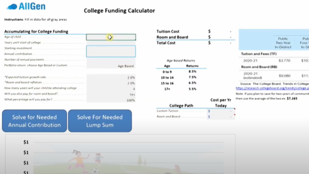 College Funding Calculator Tutorial