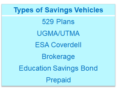 College Funding: Types of Savings Vehicles