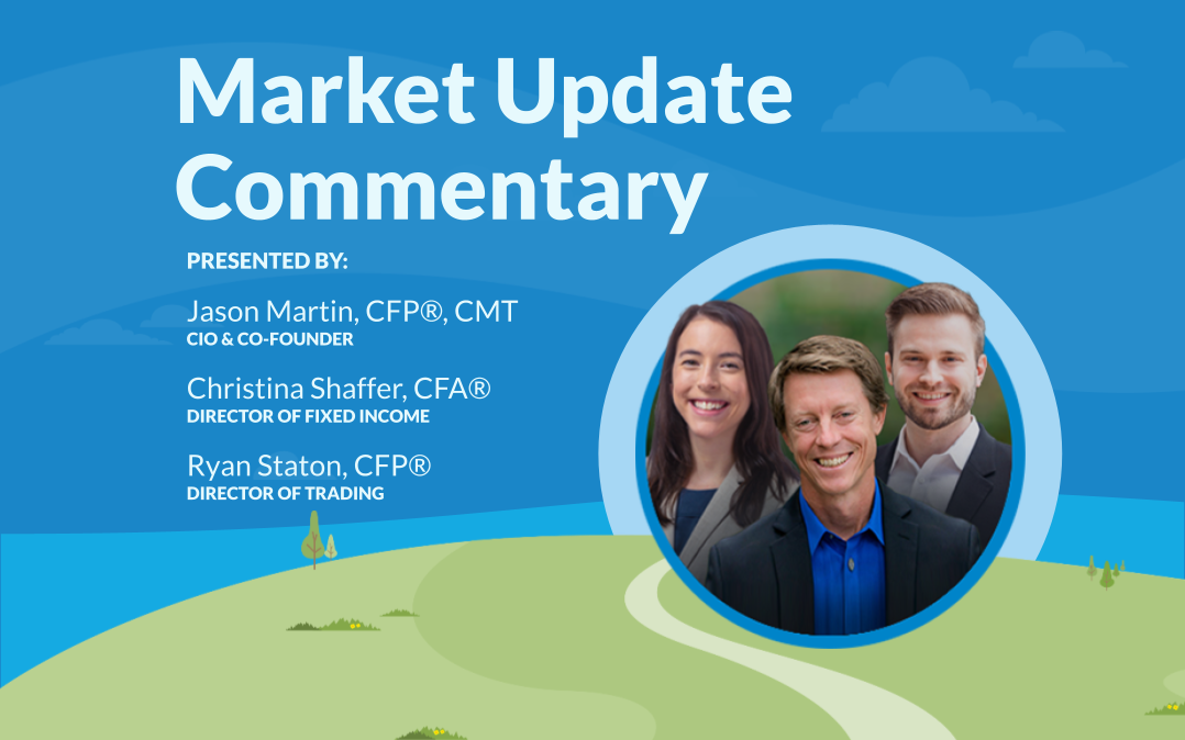 a portrait of the investment management team at AllGen who write market commentaries: Christina Shaffer, CFA, Ryan Staton, CFP, and Jason Martin, CFP, CMT, and Co-Founder of AllGen Financial